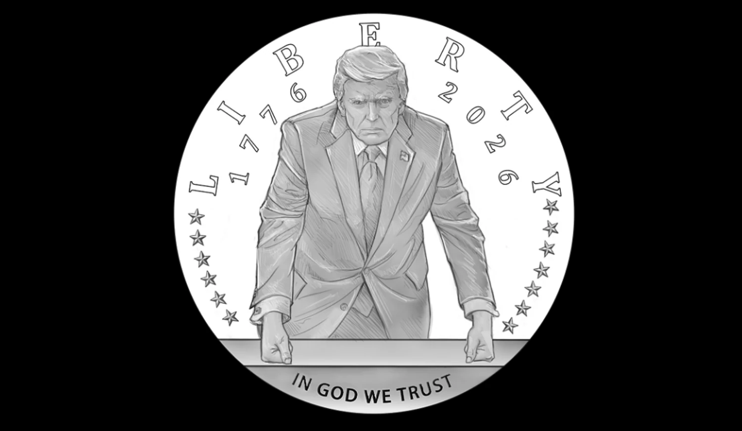 У США випустять золоту монету з портретом Трампа - призначена ним комісія схвалила